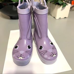 Cute Walk by Babyhug Slip Ons Rain Boots Rabbit Design - Pink